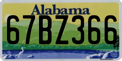 AL license plate 67BZ366
