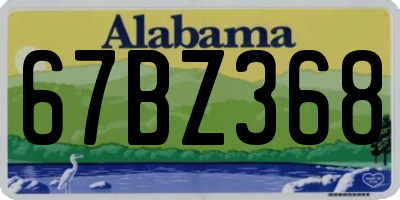 AL license plate 67BZ368