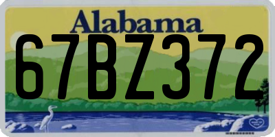 AL license plate 67BZ372