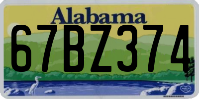 AL license plate 67BZ374