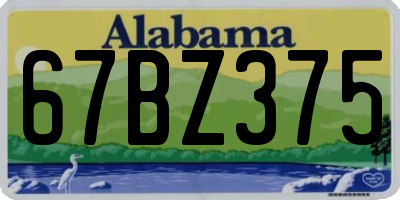 AL license plate 67BZ375