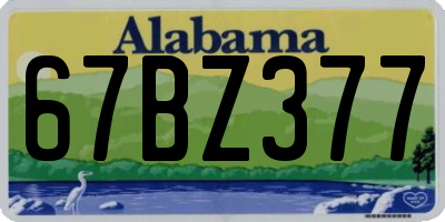 AL license plate 67BZ377