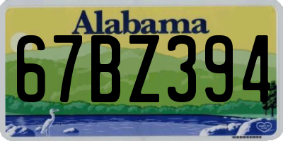 AL license plate 67BZ394