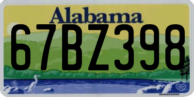 AL license plate 67BZ398