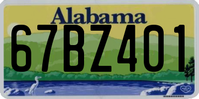 AL license plate 67BZ401