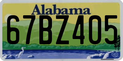 AL license plate 67BZ405