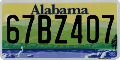 AL license plate 67BZ407
