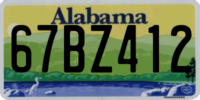 AL license plate 67BZ412