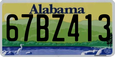 AL license plate 67BZ413
