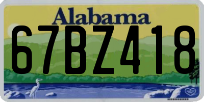 AL license plate 67BZ418