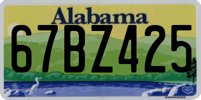 AL license plate 67BZ425