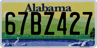 AL license plate 67BZ427