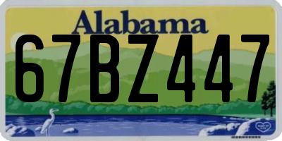 AL license plate 67BZ447