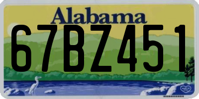 AL license plate 67BZ451