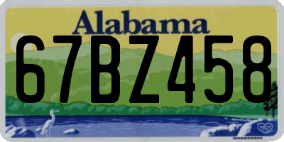 AL license plate 67BZ458