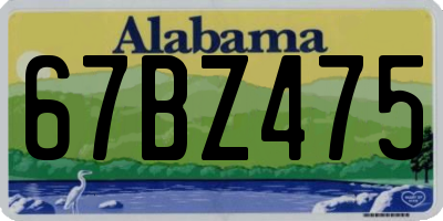 AL license plate 67BZ475