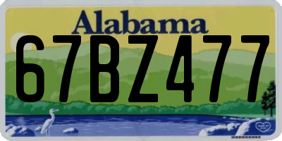 AL license plate 67BZ477