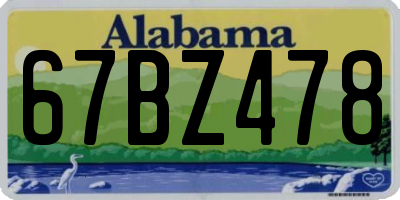 AL license plate 67BZ478