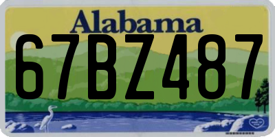 AL license plate 67BZ487