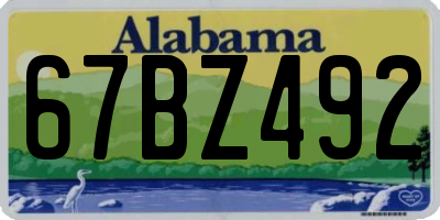 AL license plate 67BZ492