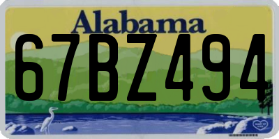 AL license plate 67BZ494