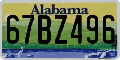 AL license plate 67BZ496