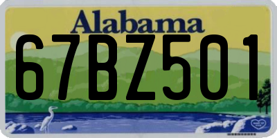 AL license plate 67BZ501