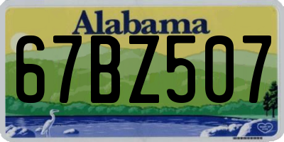 AL license plate 67BZ507