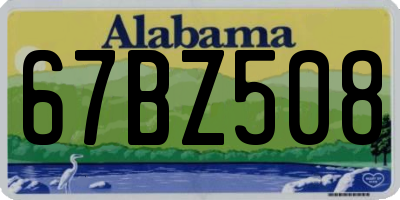 AL license plate 67BZ508