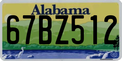 AL license plate 67BZ512