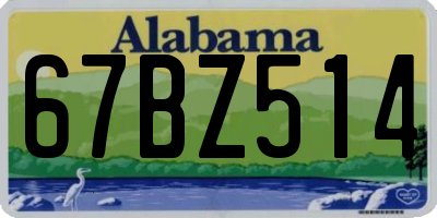 AL license plate 67BZ514