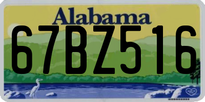 AL license plate 67BZ516