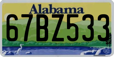 AL license plate 67BZ533