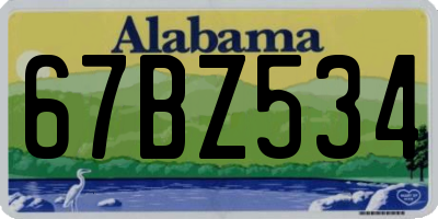 AL license plate 67BZ534