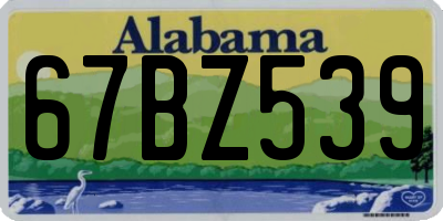 AL license plate 67BZ539