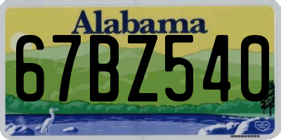AL license plate 67BZ540
