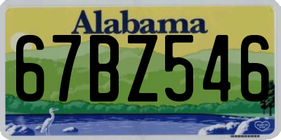 AL license plate 67BZ546