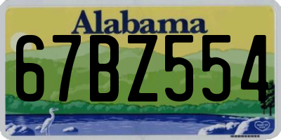 AL license plate 67BZ554