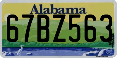 AL license plate 67BZ563
