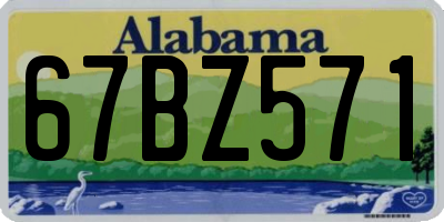 AL license plate 67BZ571