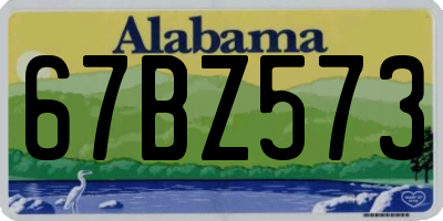 AL license plate 67BZ573