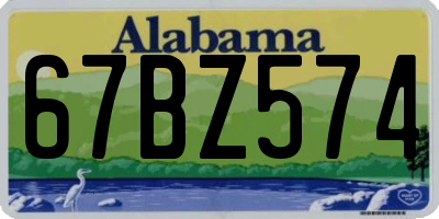 AL license plate 67BZ574