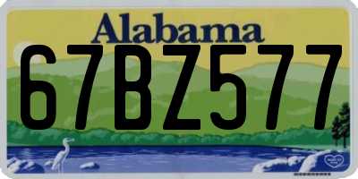 AL license plate 67BZ577