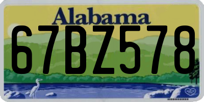 AL license plate 67BZ578