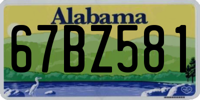 AL license plate 67BZ581