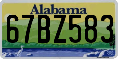 AL license plate 67BZ583
