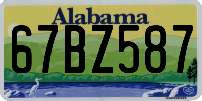 AL license plate 67BZ587