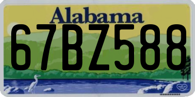 AL license plate 67BZ588