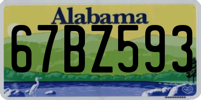 AL license plate 67BZ593