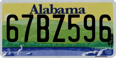 AL license plate 67BZ596